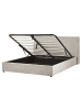 Beliani Bettgestell LAVAUR in Beige - (W) 183 x (H) 100 x (L) 220 cm