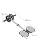 relaxdays Bauchroller in Grau - (B)36 x (H)15,5 x (T)129 cm