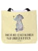 Mr. & Mrs. Panda Reisetasche Elefant Biene mit Spruch in Gelb Pastell