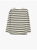 KOTON T-shirt in Ekru Gestreift