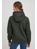Oxmo Kurzjacke OXTila 21300577-ME Übergangsjacke mit kontrastfarbenem Reißverschluss in Grün