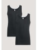 Hessnatur Fitted 2er Pack in schwarz