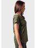 Urban Classics Urban Classics Damen Ladies Long Back Shaped Spray Dye Tee in olive