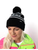 elho Beanie Coole Mütze mit Streifendesign in BLACK