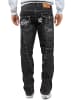 KOSMO LUPO Herren Regular Fit Jeans Stonewashed in Grey