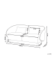 Beliani 3-Sitzer Sofa UMEA in Beige/Braun - (W) 190 x (H) 78 x (L) 85 cm