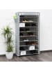 relaxdays 2x Stoff-Schuhschrank in Anthrazit - (B)88 x (H)161 x (T)30 cm