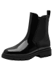 Tamaris Chelsea Boot in BLACK PAT.