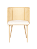 Beliani 2er-Set Esszimmerstuhl KOBUK in Braun/Beige