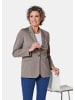 GOLDNER Kurzgröße:  Blazer mit Reverskragen, Paspeltaschen in taupe