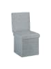 relaxdays Faltbarer Sitzhocker in Grau - (B)38 x (H)73 x(T)38 cm