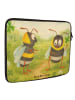 Mr. & Mrs. Panda Laptop Case Hummeln Kleeblatt Design ohne Spruch in Weiß