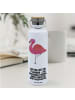 Mr. & Mrs. Panda Trinkflasche Flamingo Classic mit Spruch in Weiß