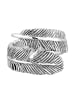 Elli Ring 925 Sterling Silber Boho, Feder in Schwarz