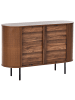 Beliani Sideboard TAROON in Braun/Schwarz - (W) 120 x (H) 80 x (L) 40 cm
