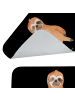 Mr. & Mrs. Panda Badematte Faultier Zufrieden ohne Spruch in Schwarz