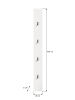 ebuy24 Wandgarderobe Prisma Weiß 16 x 6 cm