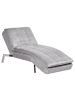 Beliani Chaiselongue LOIRET in Grau/Silber - (W) 179 x (H) 93 x (L) 76 cm