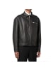 PRADA Schwarz Lamm Leder Leder Jacke