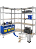 tectake Schwerlastregalsystem Gustav variable Montage im Stecksystem, silber
