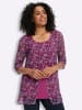 Sieh an! Longbluse in magenta-topas-bedruckt