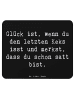 Mr. & Mrs. Panda Mouse Pad Spruch Glück Erfüllung mit Spruch in Schwarz