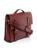 SID & VAIN Leder-Aktentasche Leder Businesstasche Unisex BOSTON in rot