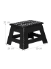 relaxdays Klapphocker in Schwarz - (B)35 x (H)22 cm x (T)28 cm