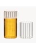 ZOHA Glas 2er Set Stripe Riffel Glas, Glas, Hitzebeständig 200ml in Transparent