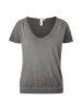 QS T-Shirt kurzarm in Grau