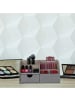 relaxdays Schreibtisch-Organizer "Leinenoptik" in Grau