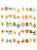 ARTNANAS DIY Malen nach Zahlen 8er Set -"Weihnachtsanhänger" 