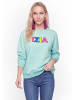IZIA Women Sweatshirt in Aqua
