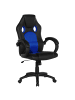 Beliani Gaming Stuhl FIGHTER in Schwarz/Blau - (W) 65 x (H) 108 x (L) 65 cm