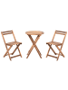 Beliani 3-tlg Bistro Set SACILE in Braun