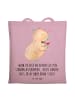 Mr. & Mrs. Panda Shopping Tasche Capybara Wein mit Spruch in Rosa Pastell