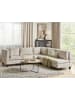 Beliani 5-tlg Modulsofa UNSTAD in Beige/Schwarz rechtsseitig
