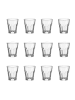 LEONARDO 12er Set Schnapsgläser Rock in Transparent 50 ml in transparent