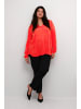 KAFFE curve Langarm-Bluse KCami in Fiery Red