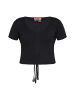 myMo ROCKS Damen Crop-Top in SCHWARZ