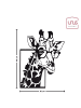 UNUS Wandbild aus Metall Giraffe mit Brille 30x40 cm in Schwarz