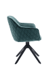 SalesFever Armlehnstuhl modern 360° drehbar Samtbezug und Metallgestell in Grün