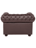 Beliani Sessel CHESTERFIELD in Braun - (W) 108 x (H) 70 x (L) 77 cm