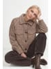 Rich & Royal Oversize Shirt Jacket aus Wolle in Caffee Latte