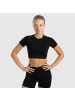 SMILODOX Crop Shirt Elna in Schwarz