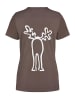 elkline T-Shirt Rudolfine in darkstone - whiteswan