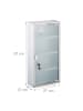 relaxdays Medizinschrank in Silber - (B)27 x (H)57 x (T)12 cm