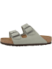 Birkenstock Pantolette Arizona geöltes Nubukleder schmal in gruen