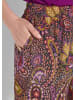 GOLDNER Luftige Viskosehose mit Paisley-Muster in orange / schwarz / gemustert