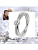 GoldDream 333 Weißgold - 8 Karat Damen Ringe Crossed Fingerring  54 (17,2)